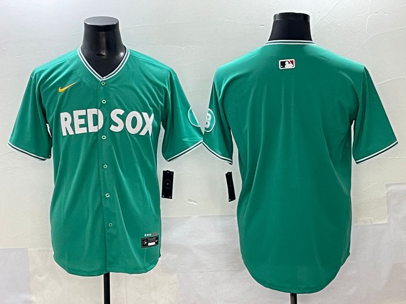 Men 2025 Boston Red Sox Blank Green Joint Name Nike MLB Jersey style 1->boston red sox->MLB Jersey